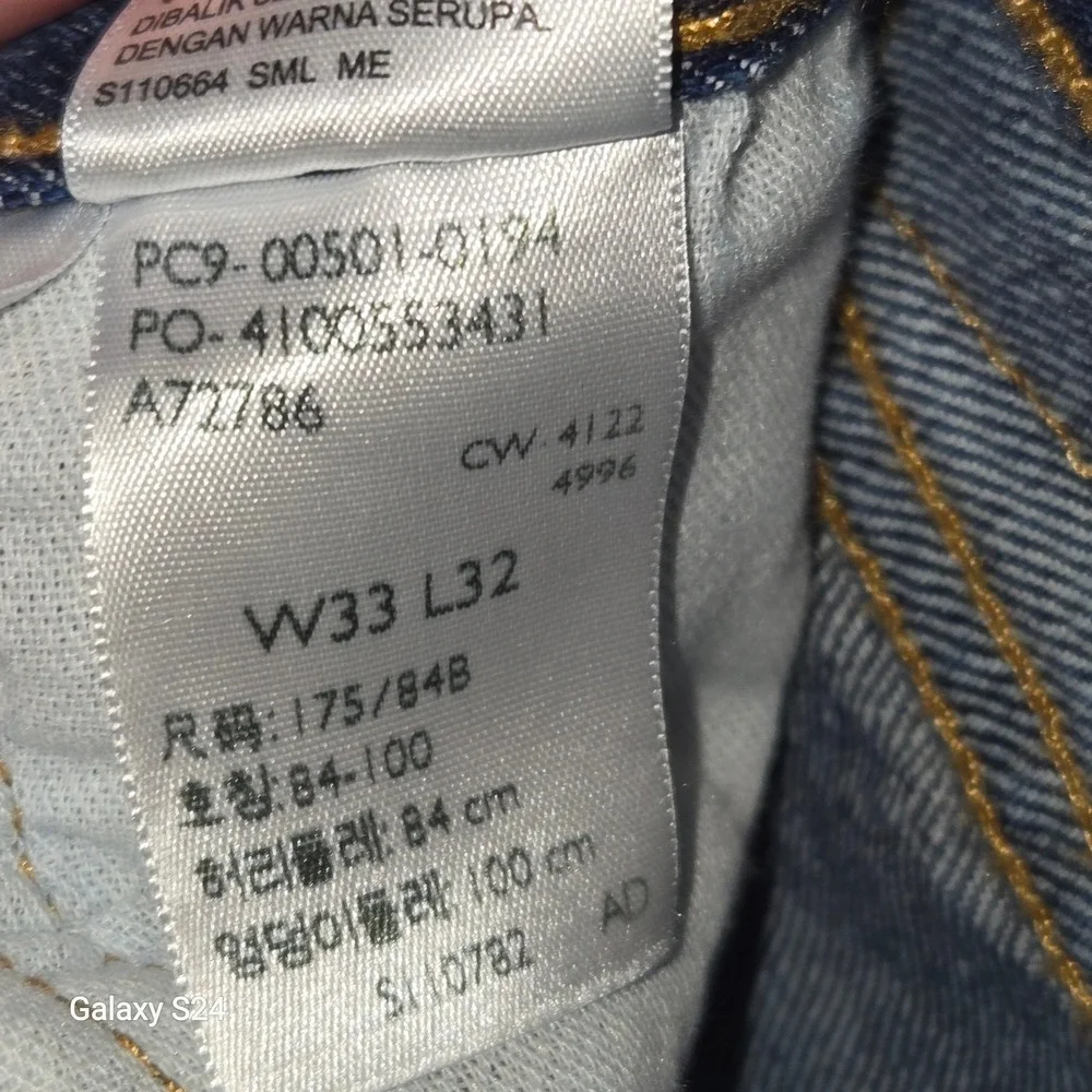 Levis 501 Original Fit Mens Blue Straight Leg Button Fly Jns. W33 L32 00501-0194 - Picture 4 of 4